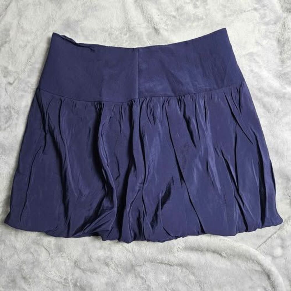 A New Day Navy Blue Flowy Skirt Size 10 Sustainable Lined NWT
